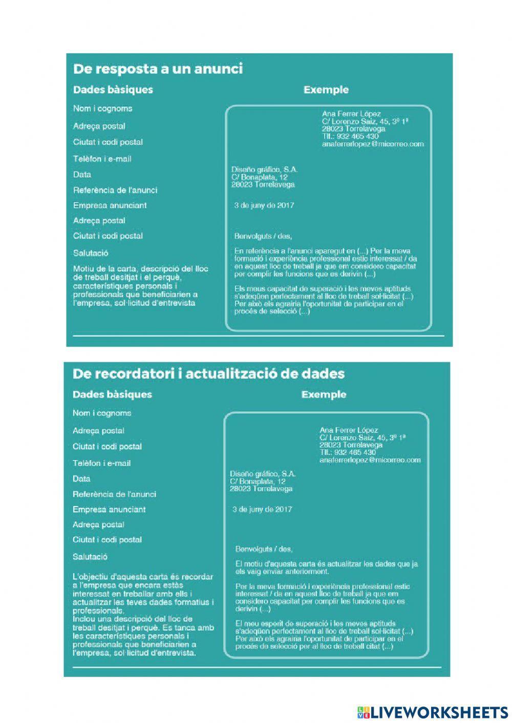 Carta ppresentació fol