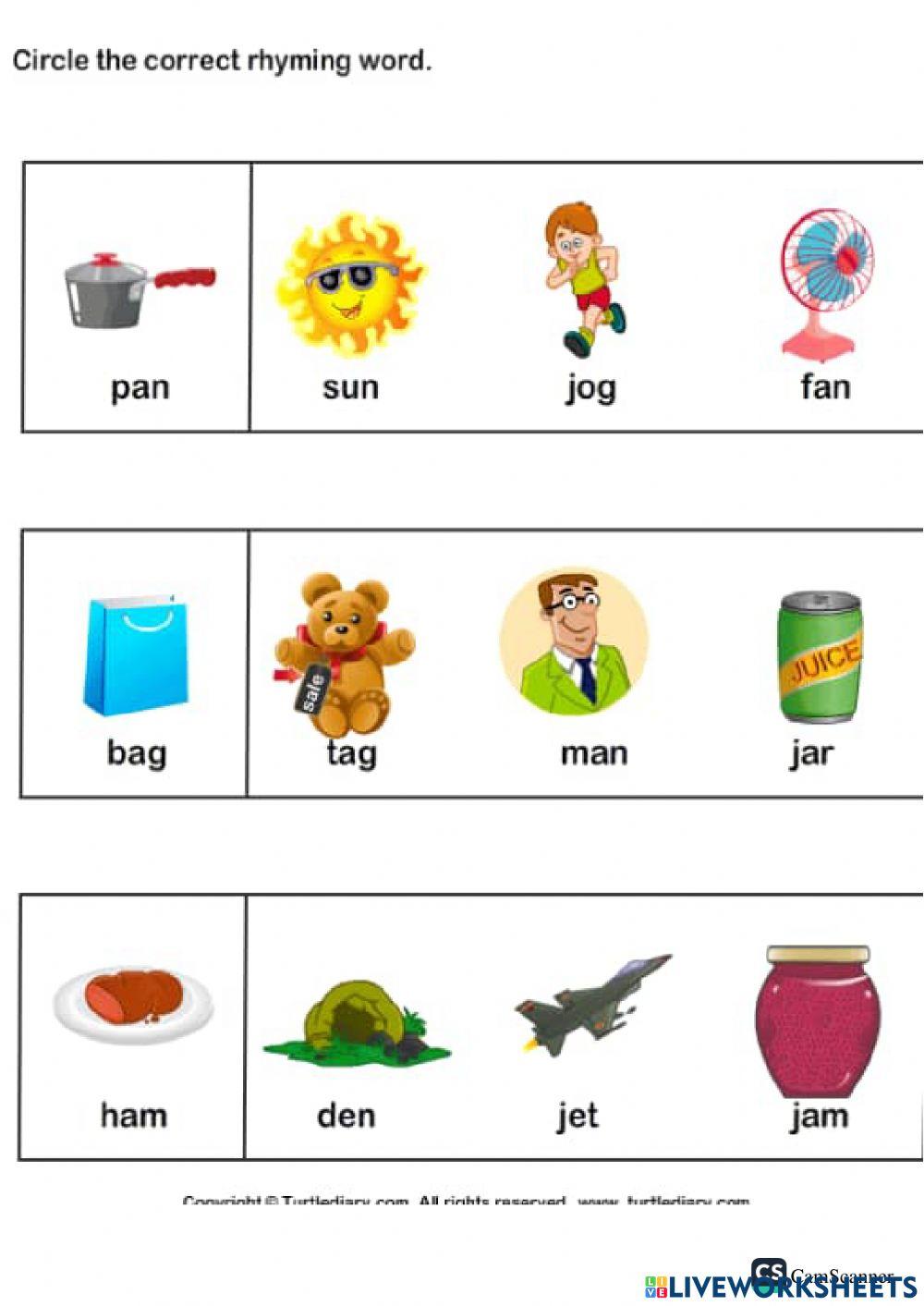 Rhyming words Rhyming words