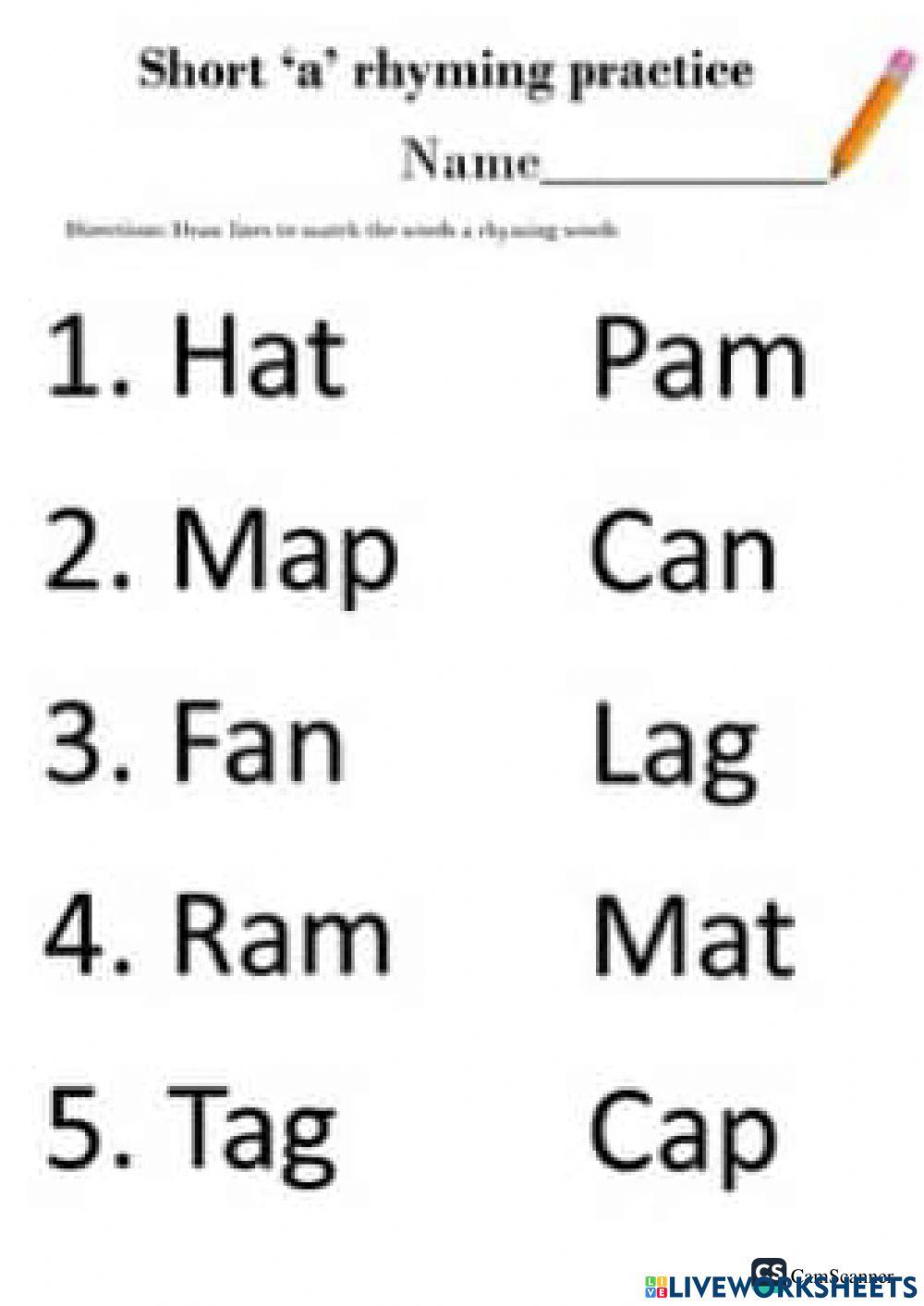 Rhyming words Rhyming words