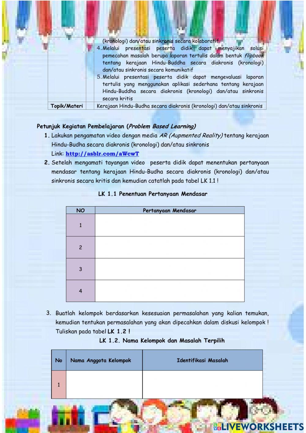 Kerajaan Hindu-Budha Secara Diakronis (Kronologi) dan-atau Sinkronis