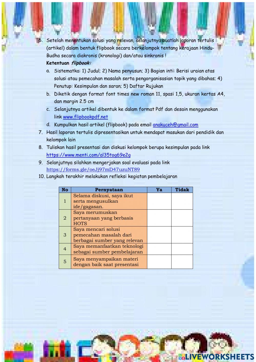 Kerajaan Hindu-Budha Secara Diakronis (Kronologi) dan-atau Sinkronis