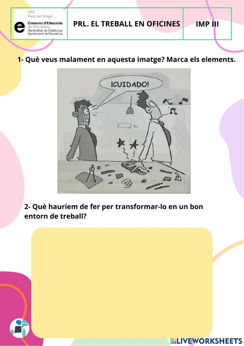 El treball en oficines anàlisi imatges