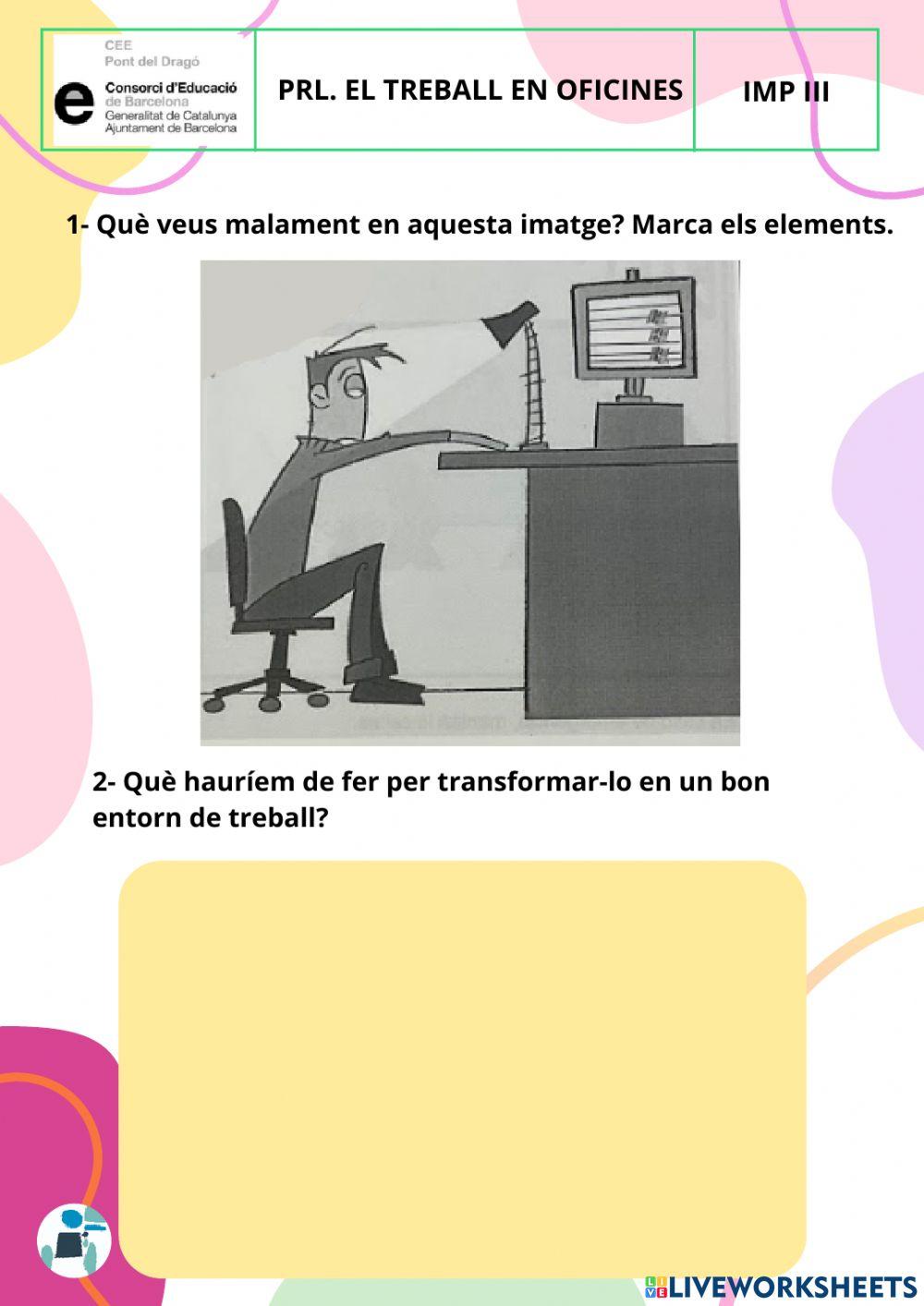 El treball en oficines anàlisi imatges