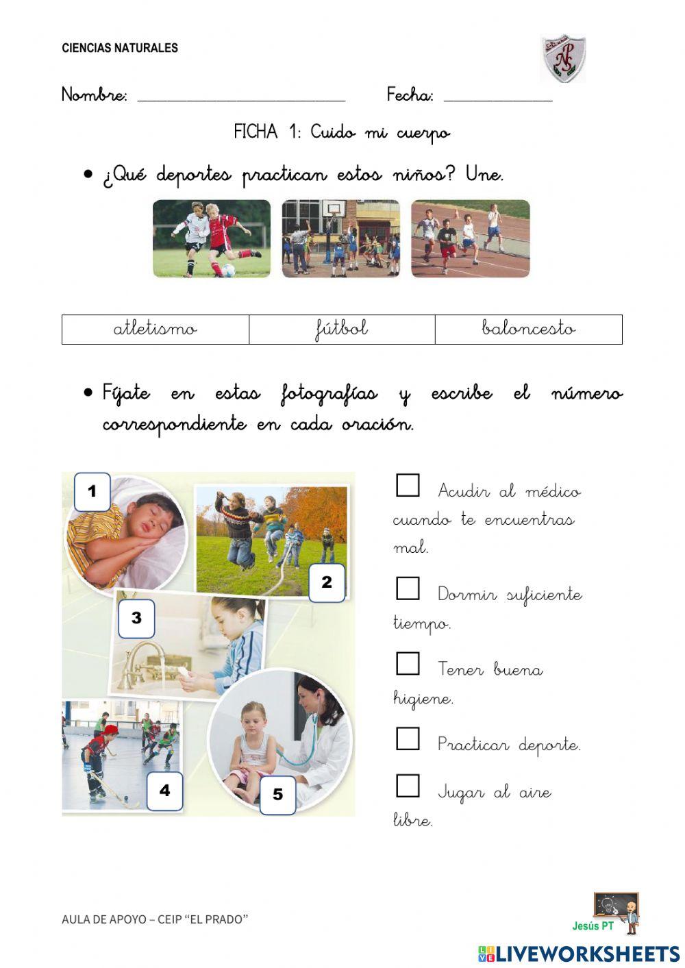 Ficha 9 Cuido mi cuerpo-1EP-Ciencias Naturales Ficha 9 Cuido mi cuerpo-1EP-Ciencias Naturales