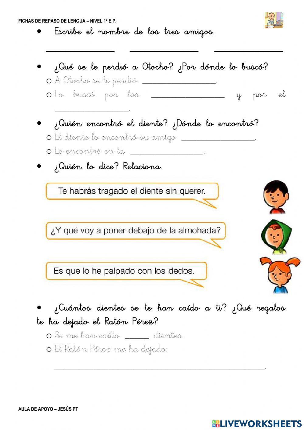 Ficha Lengua 62-1EP-Comprensión lectora