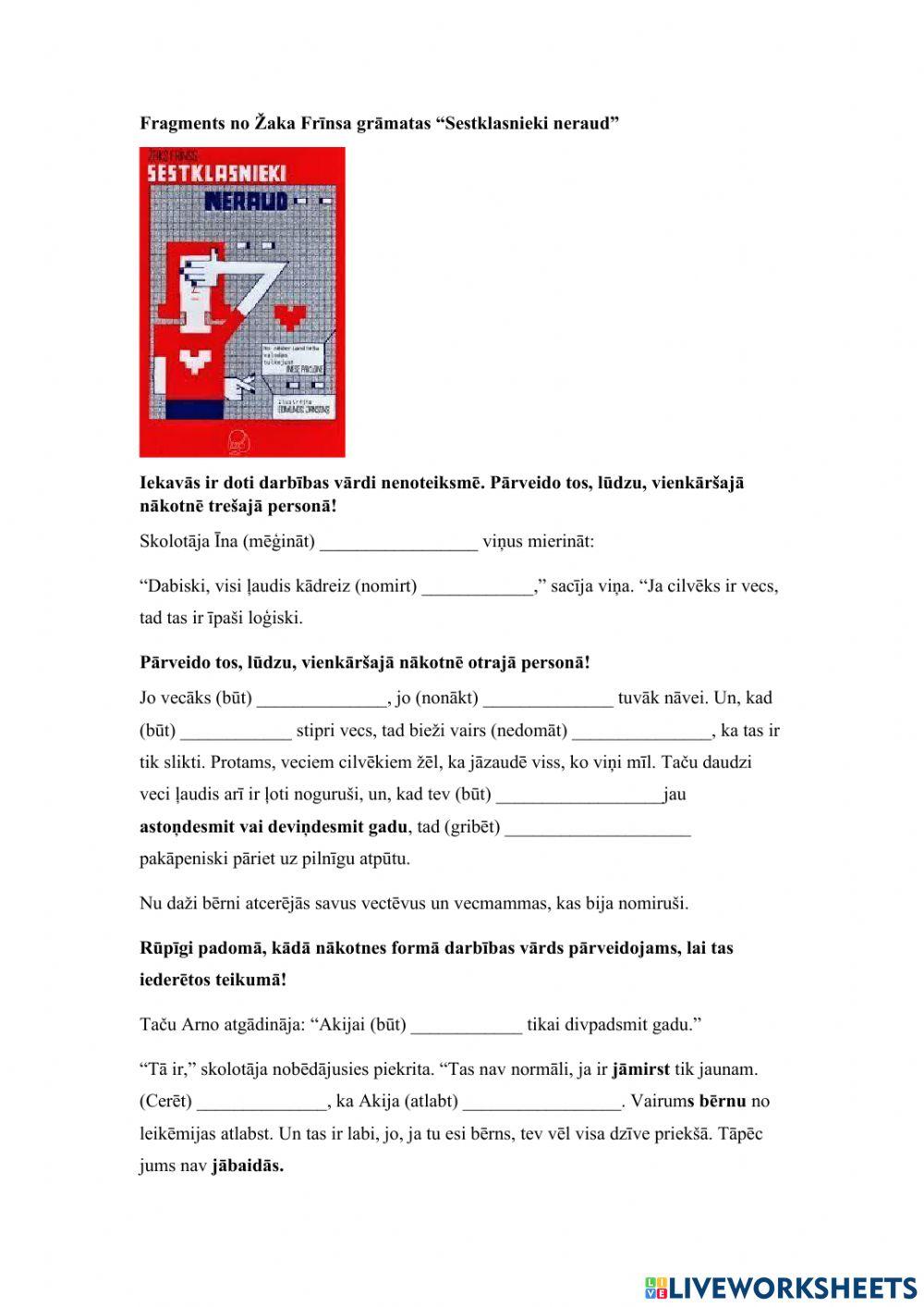 Darbības vārds nākotnē