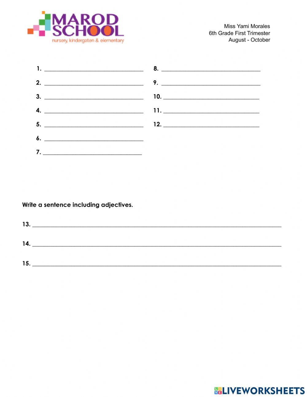 Reading and Writing-Spelling Exam