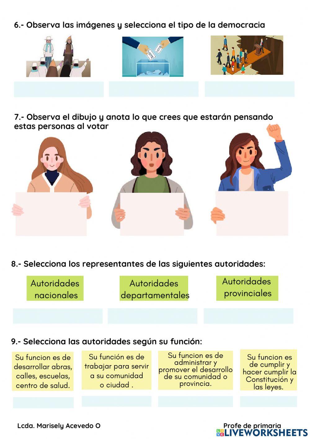 Democracia y sus autoridades