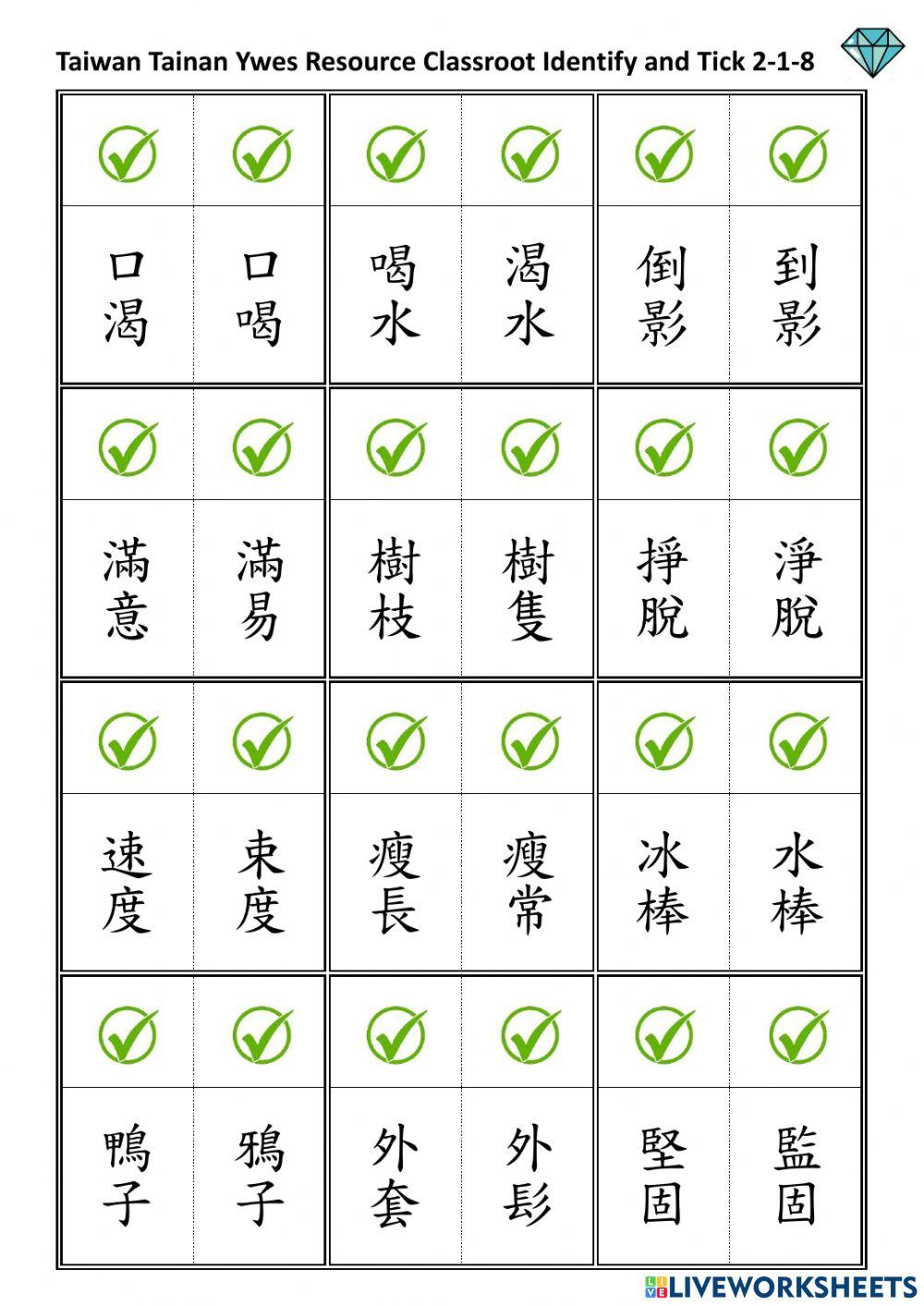 2-1-8 identify and tick