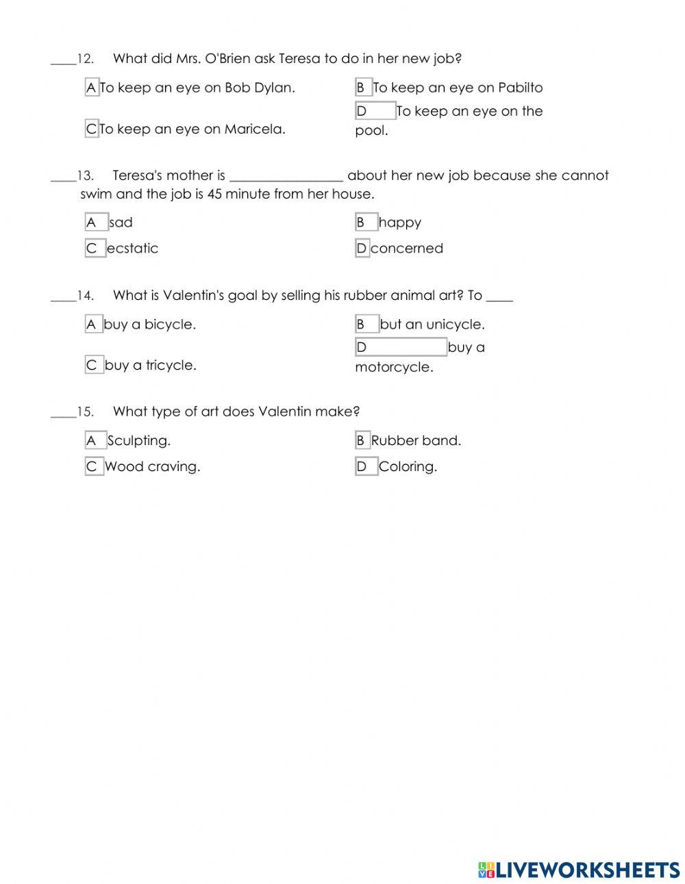 8-A Job for Valentin 15 qs.