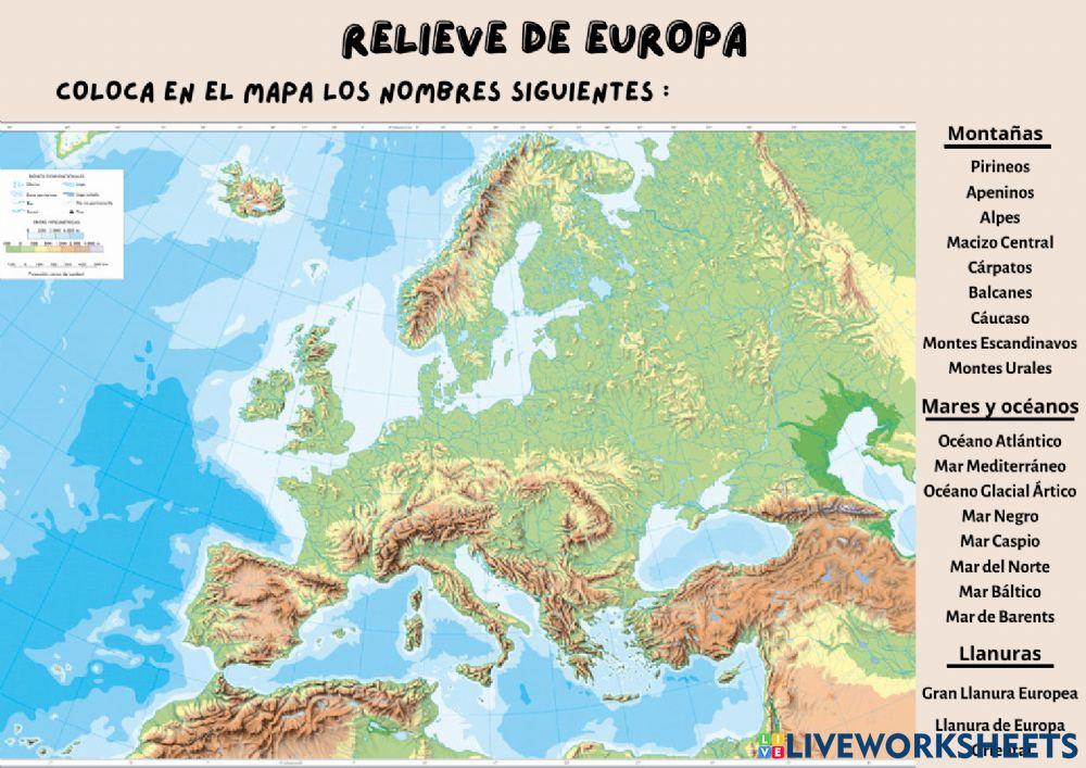 Relieve de Europa
