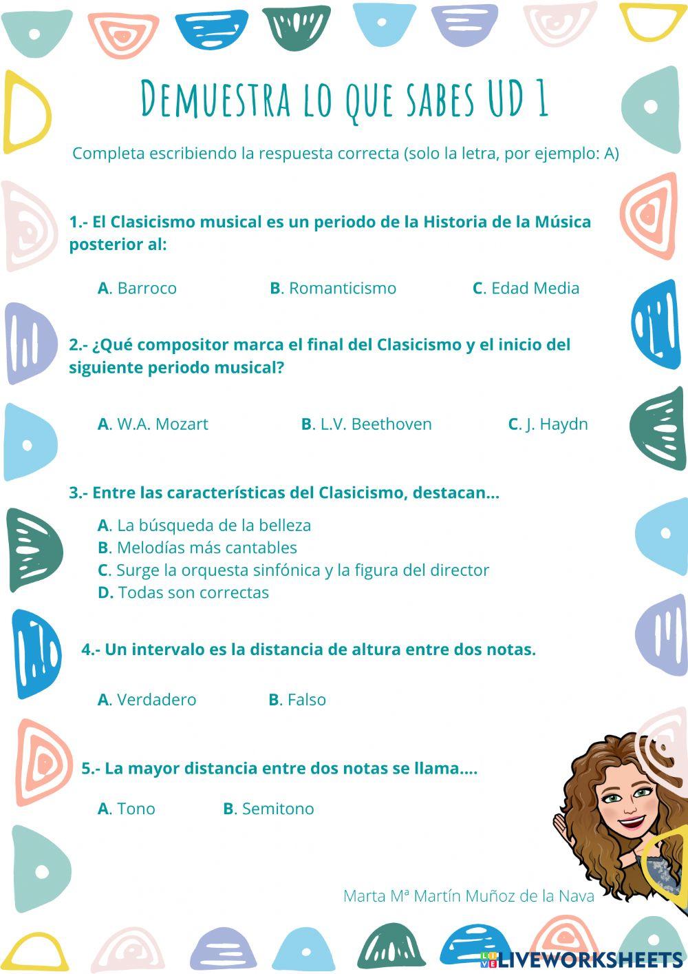Demuestra lo aprendido unidad 1 clasicismo Demuestra lo aprendido unidad 1 clasicismo