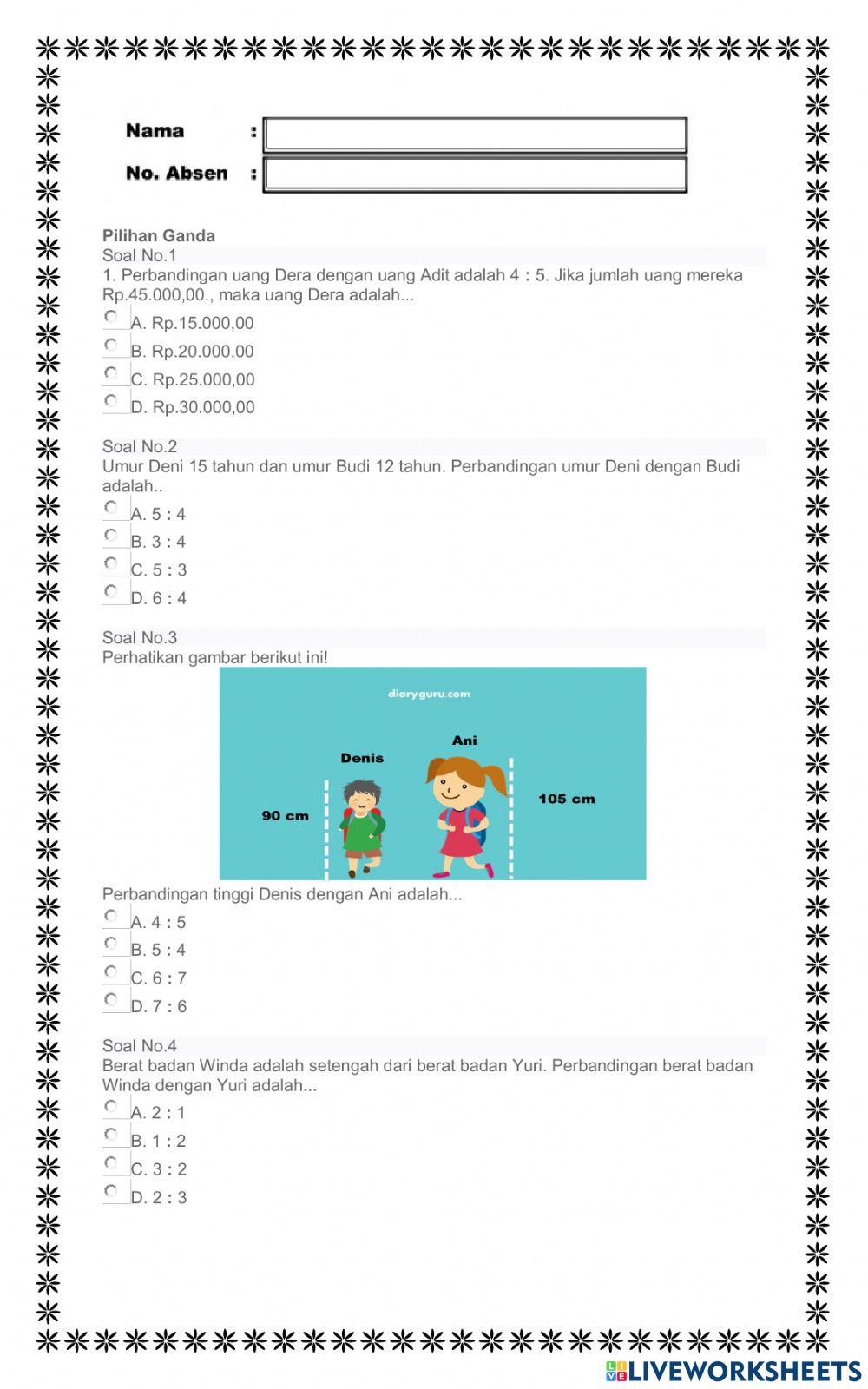 Penilaian harian matematika