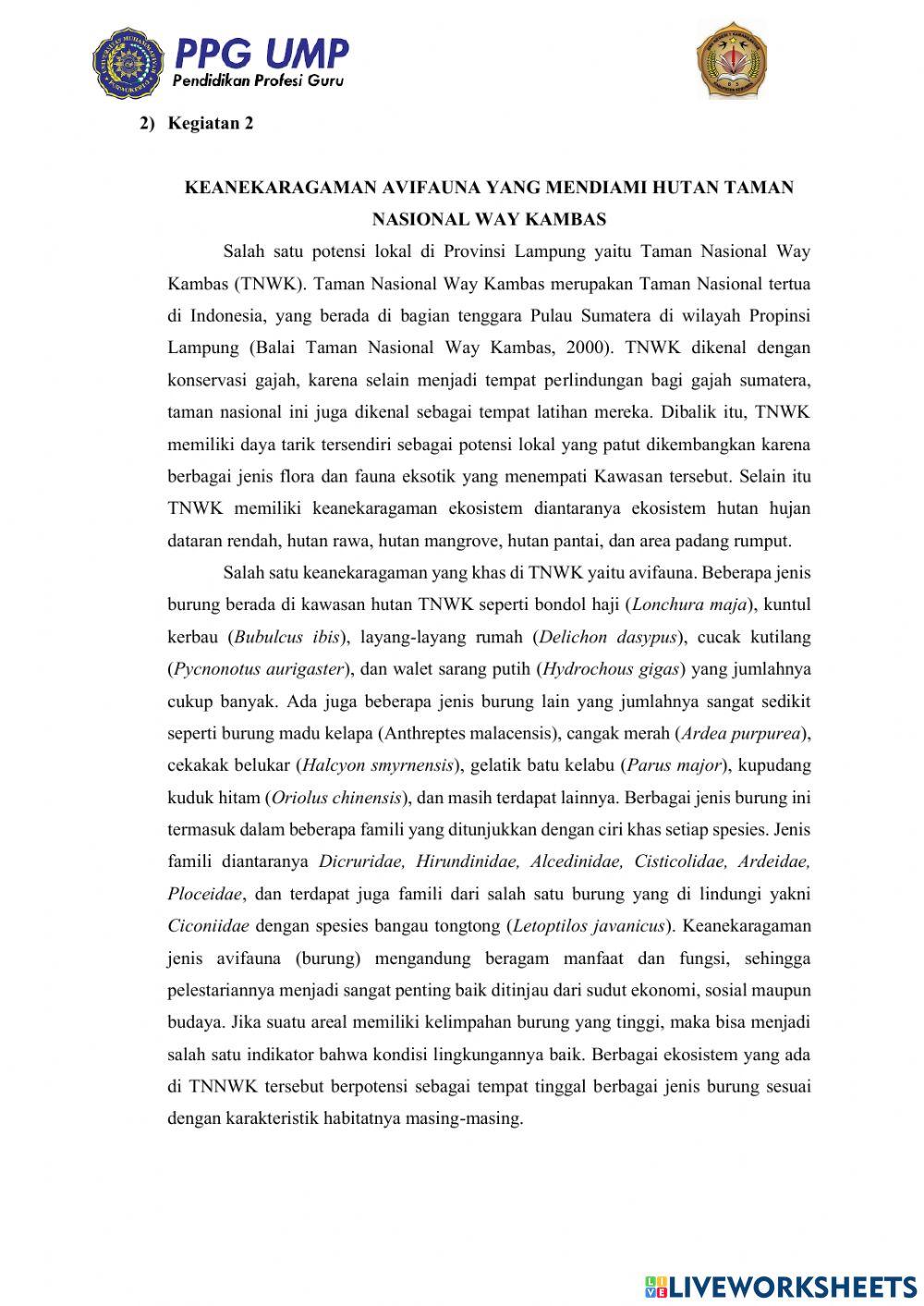 Lkpd tingkatan keanekaragaman hayati