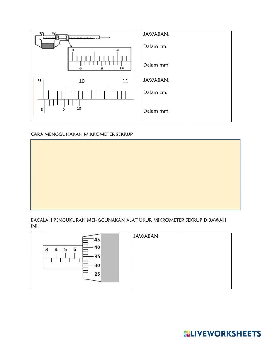Jangka sorong mikro meter