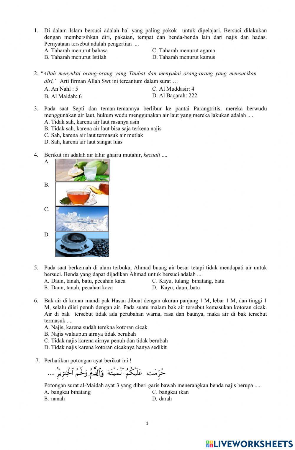 Fikih PAS Gasal Kls 7