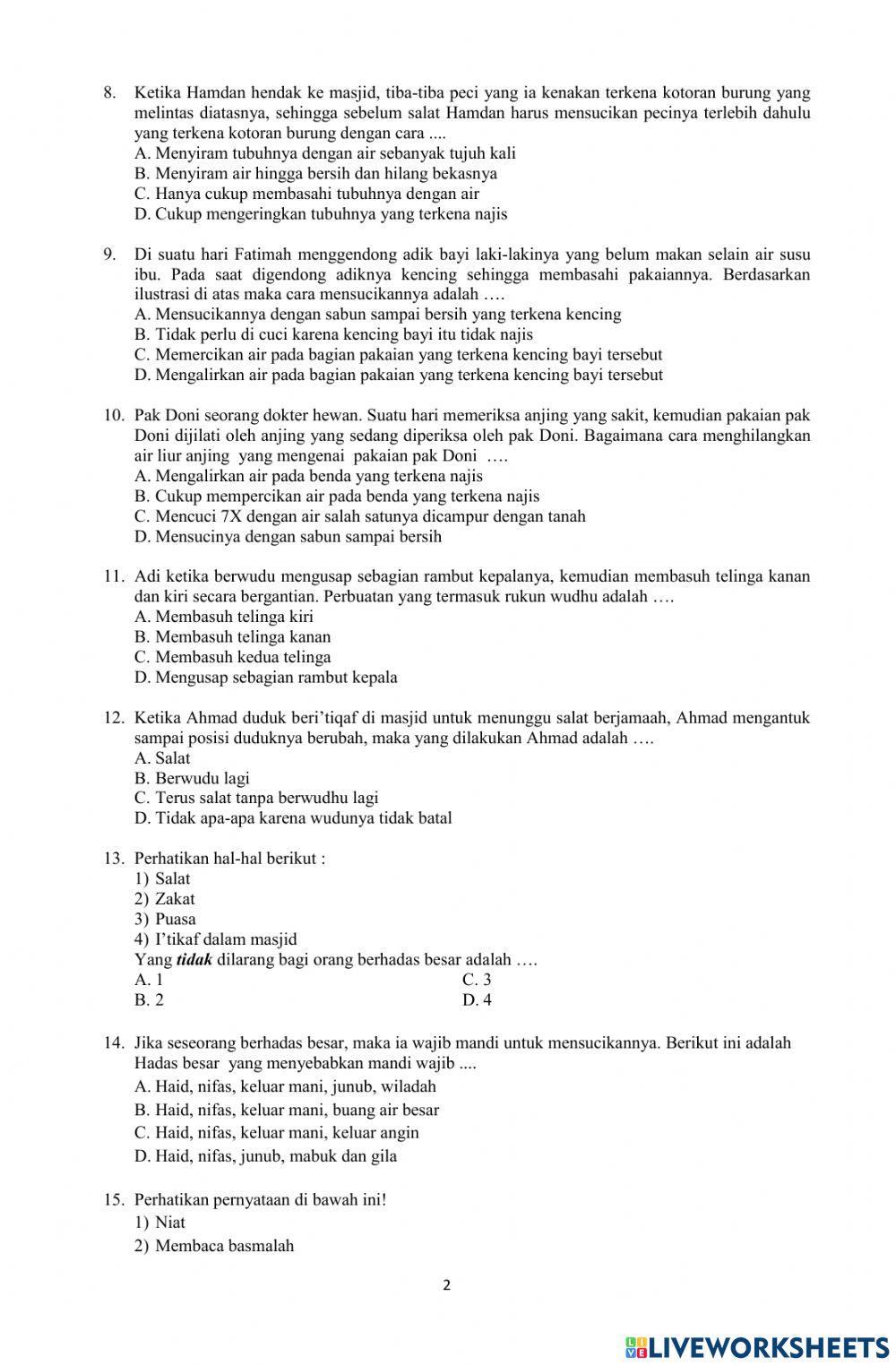 Fikih PAS Gasal Kls 7