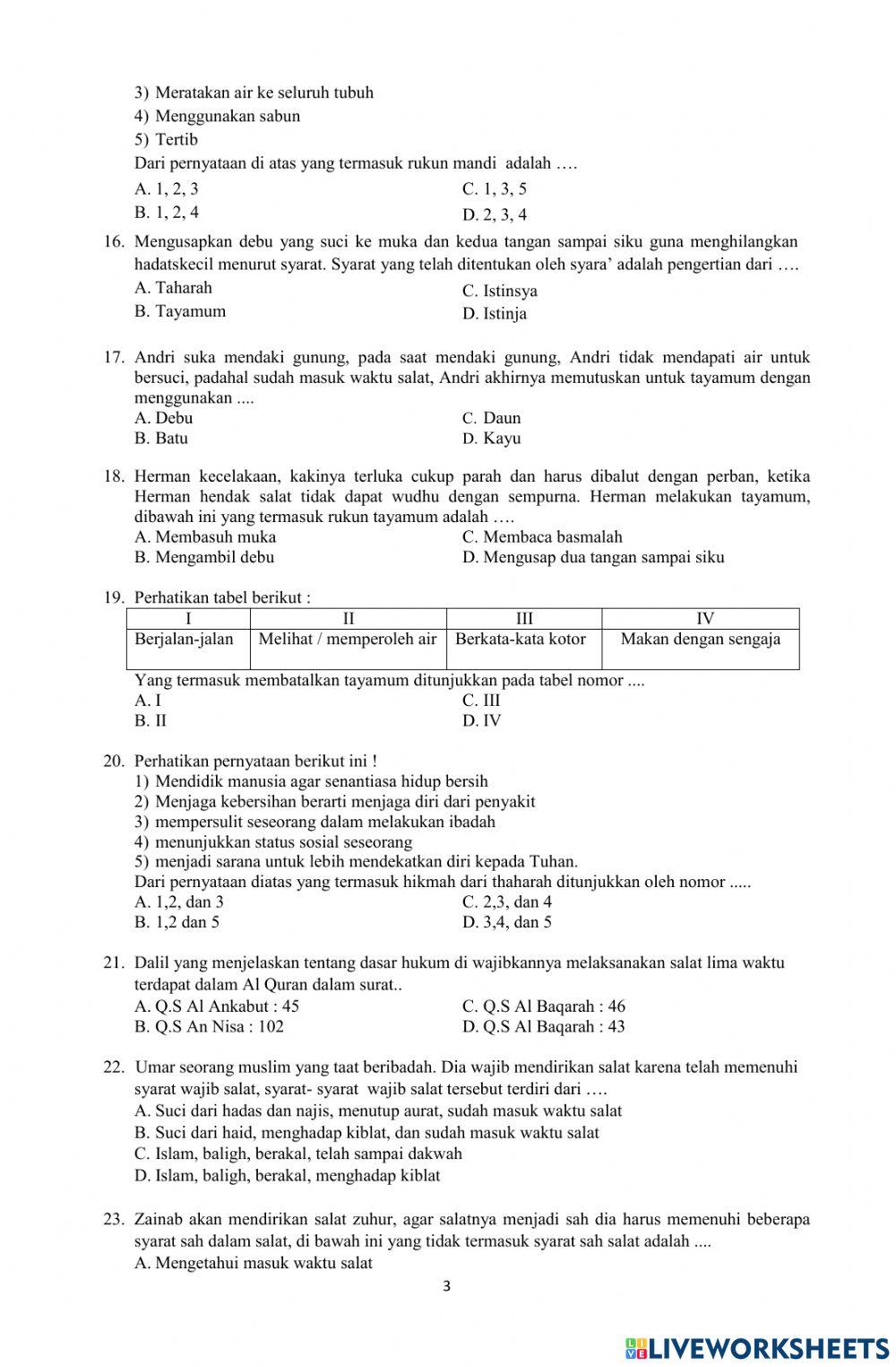 Fikih PAS Gasal Kls 7