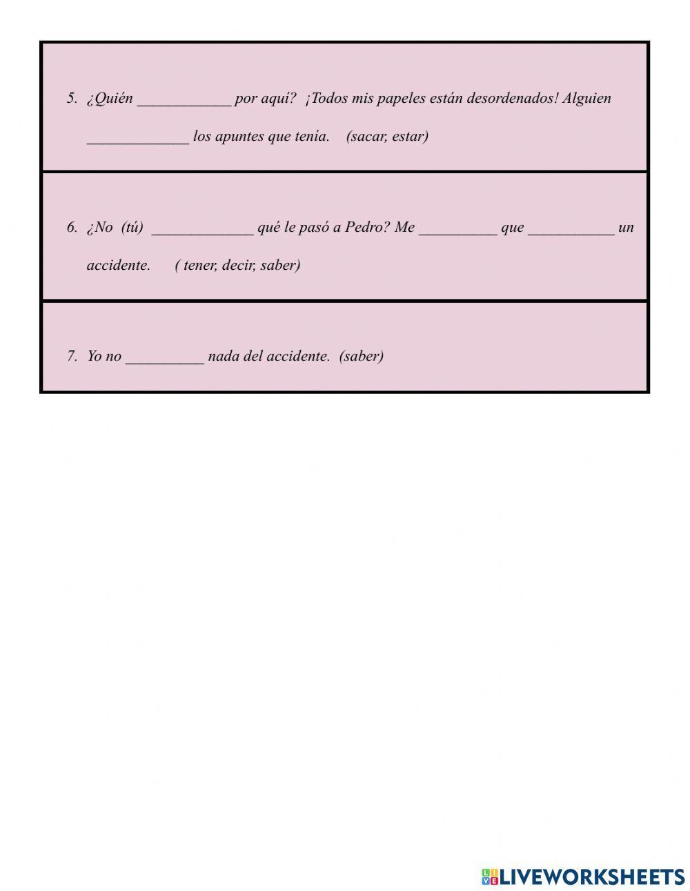 Pretérito indefinido