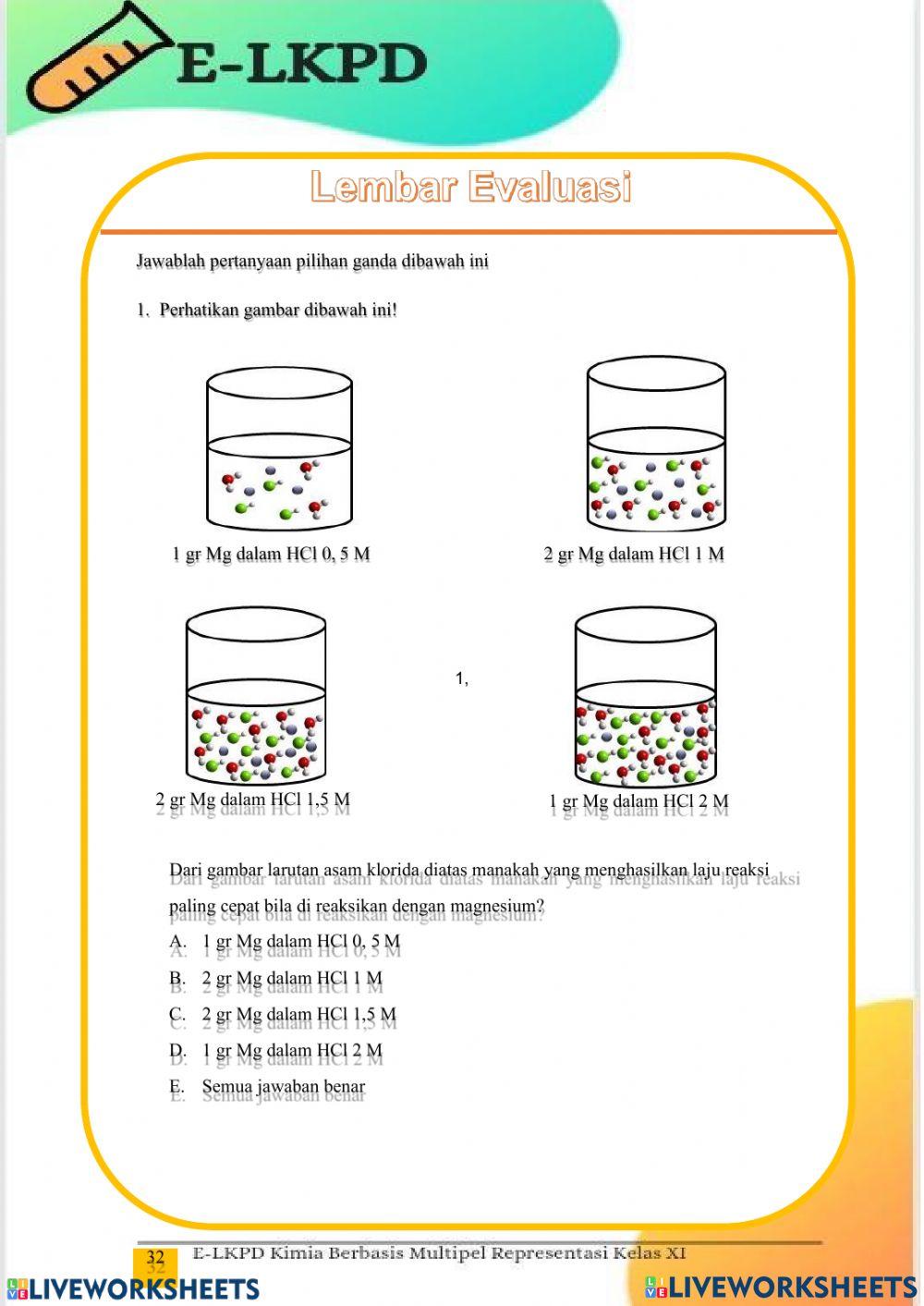 Penilaian Harian Laju Reaksi