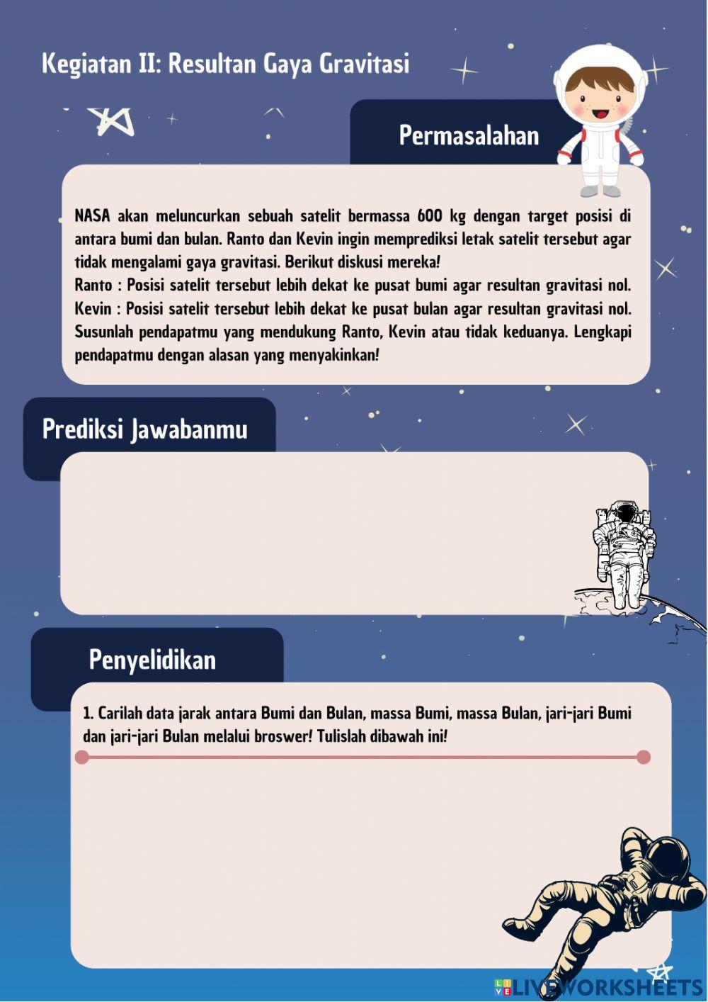 LKPD Hukum Gravitasi Newton