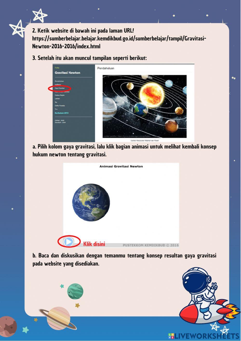 LKPD Hukum Gravitasi Newton