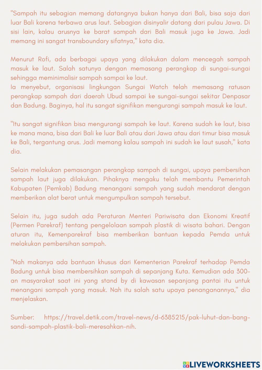 Perubahan dan Pelestarian Lingkungan