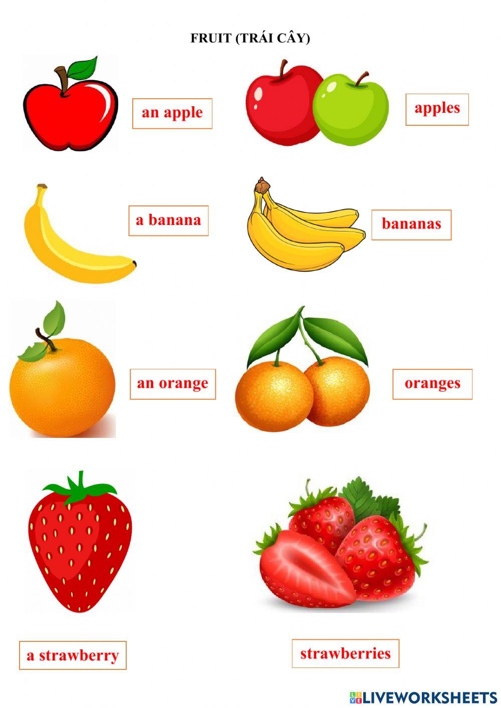 Topic fruit for kids