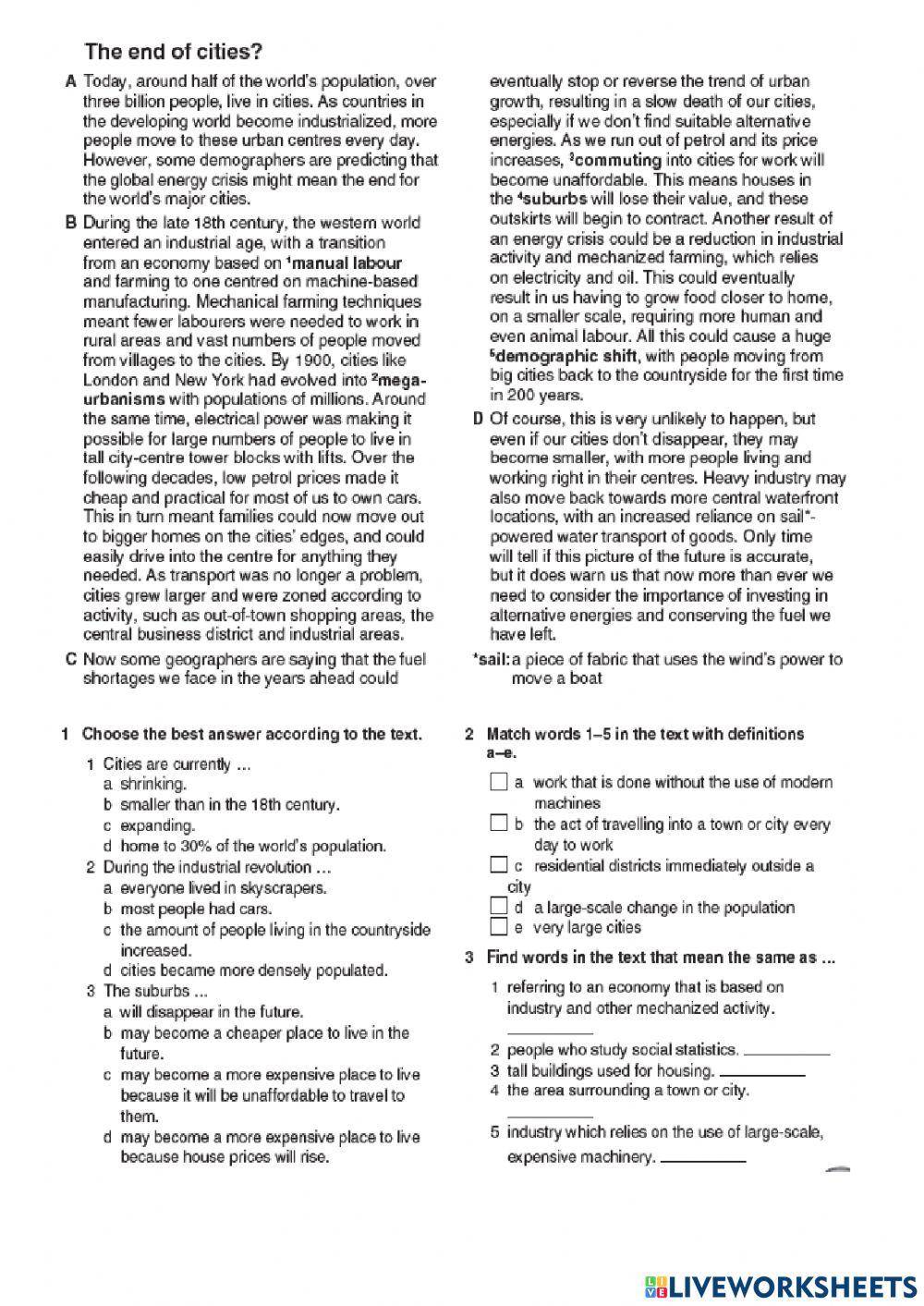 Reading- Комарова-11 The end of cities?