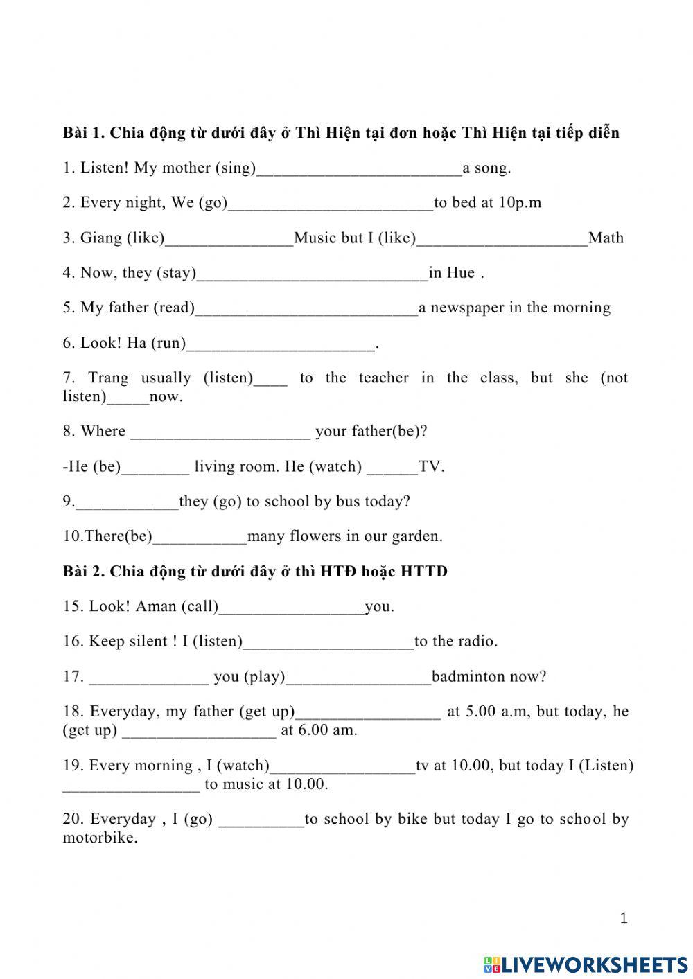 The Present Simple Tense & The Present Progressive Tense