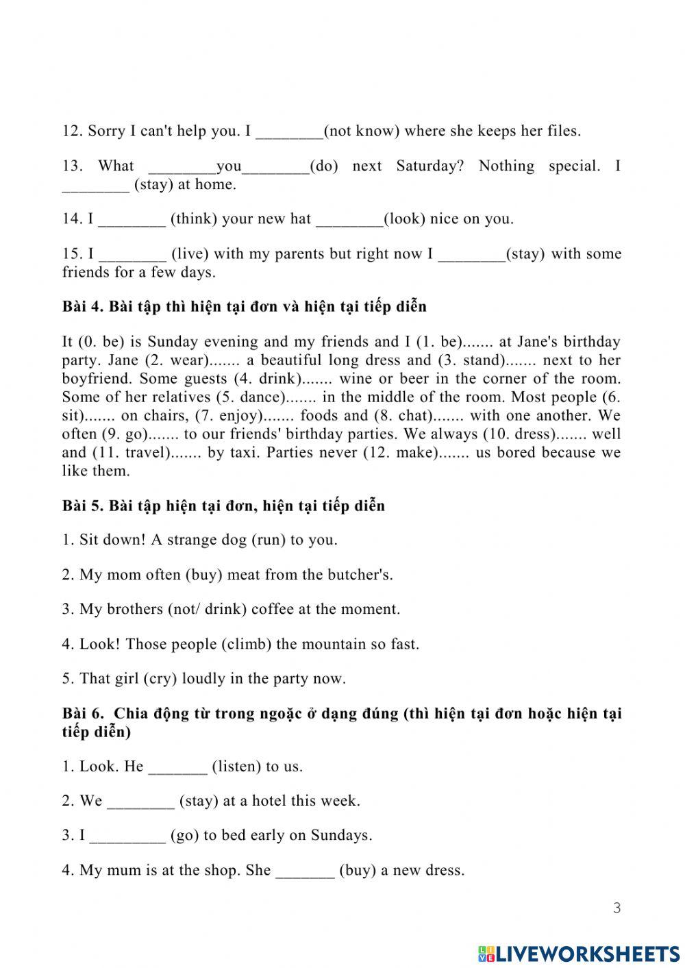 The Present Simple Tense & The Present Progressive Tense