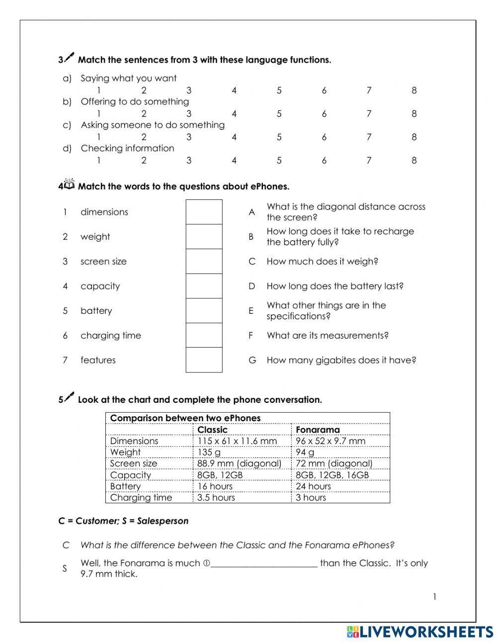 Revision of Technical English 2 Unit 3.2 Products