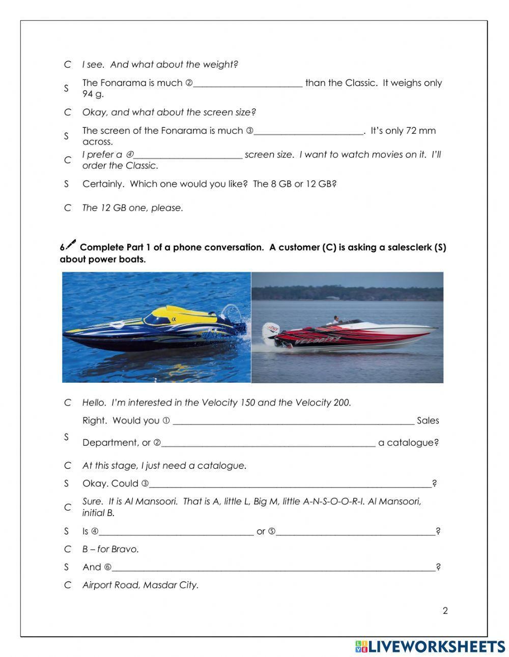 Revision of Technical English 2 Unit 3.2 Products