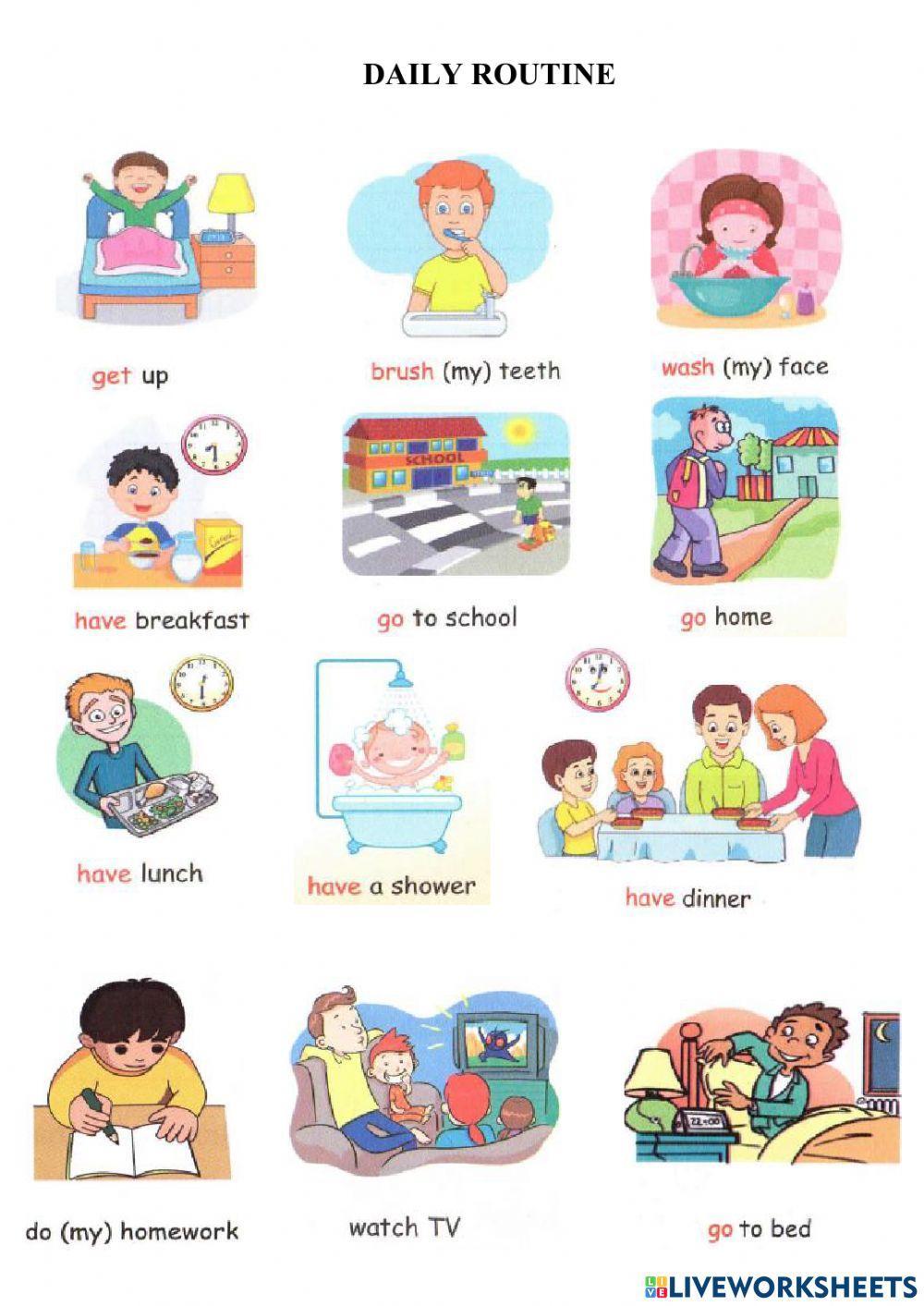Daily routine for kids