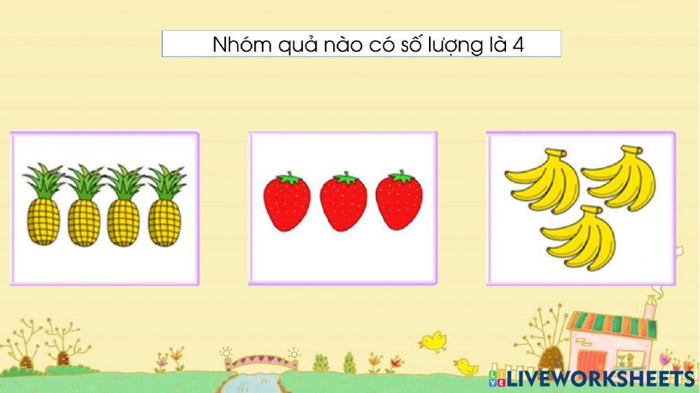 Đếm và nhận biết số lượng