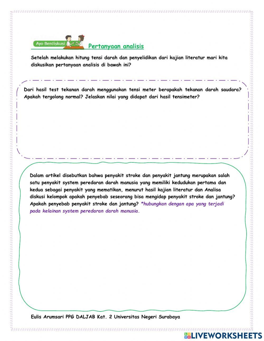 LKPD Gangguan-Kelainan Sistem Peredaran Darah Manusia