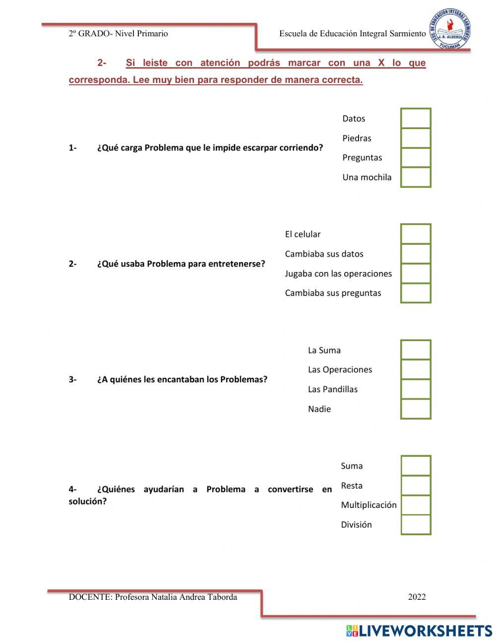 Un personaje triste llamado Problema