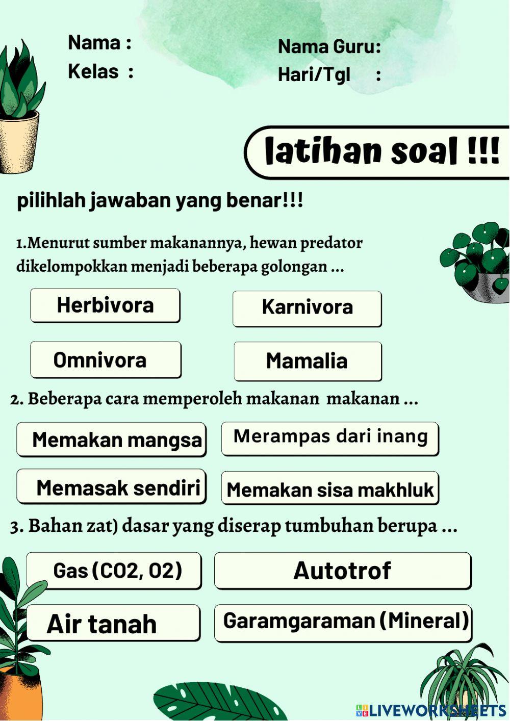 Lkpd ciri -ciri makhluk hidup