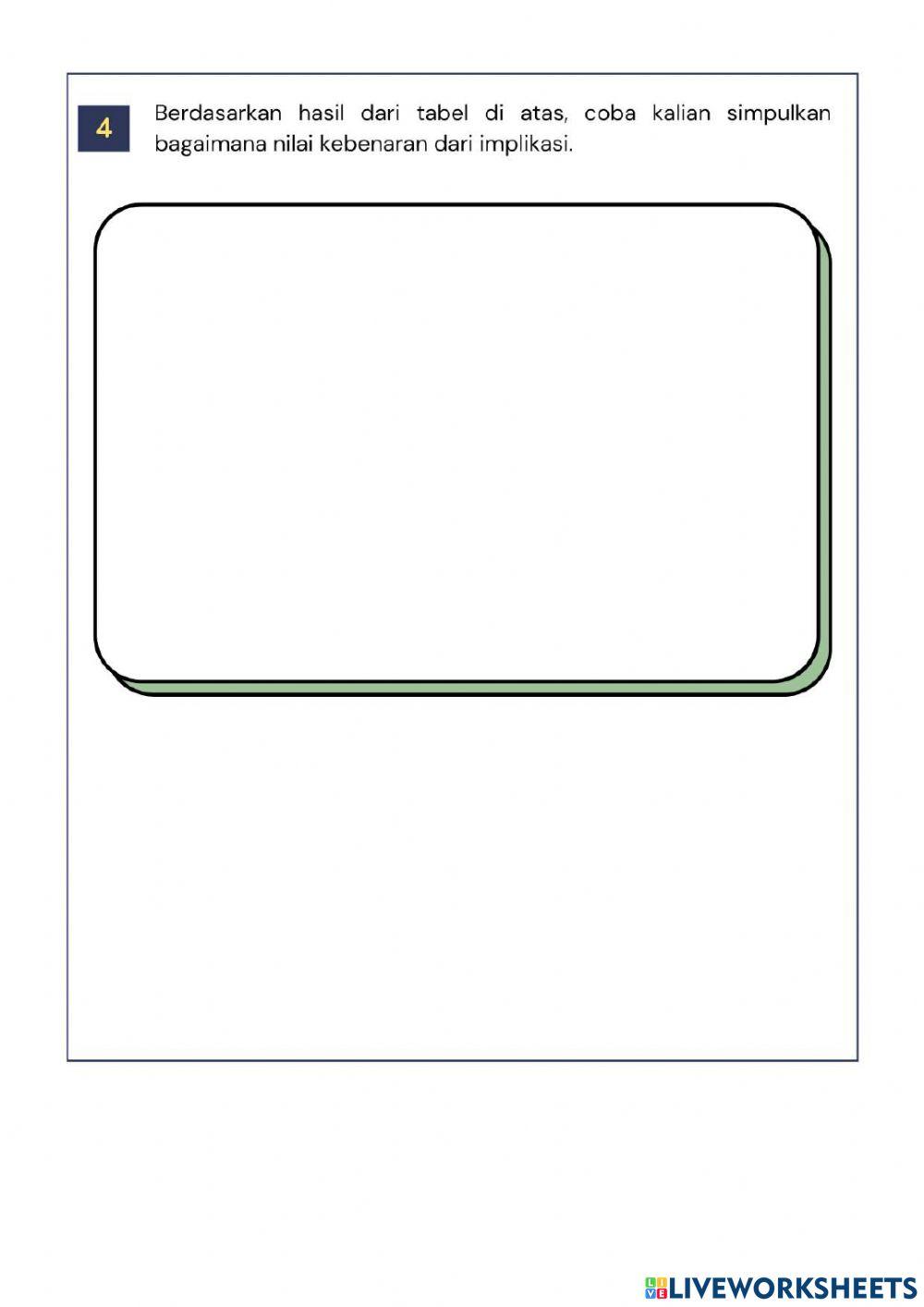 LKPD Implikasi dan Biimplikasi