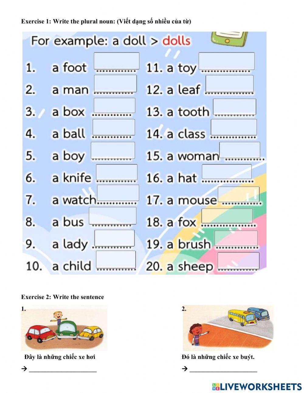 This That These Those online pdf worksheet | Live Worksheets