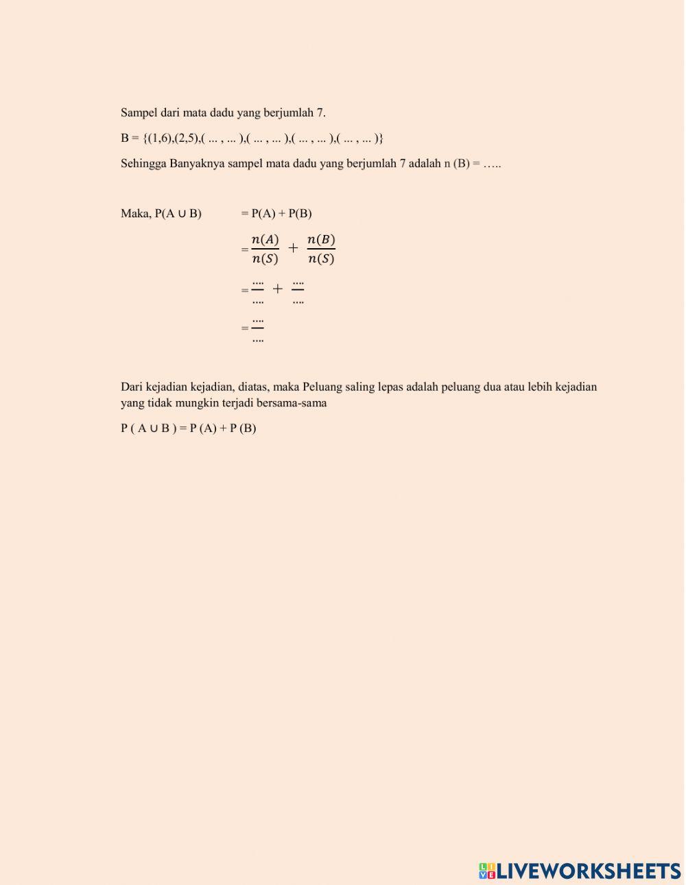 Peluang kejadian majemuk