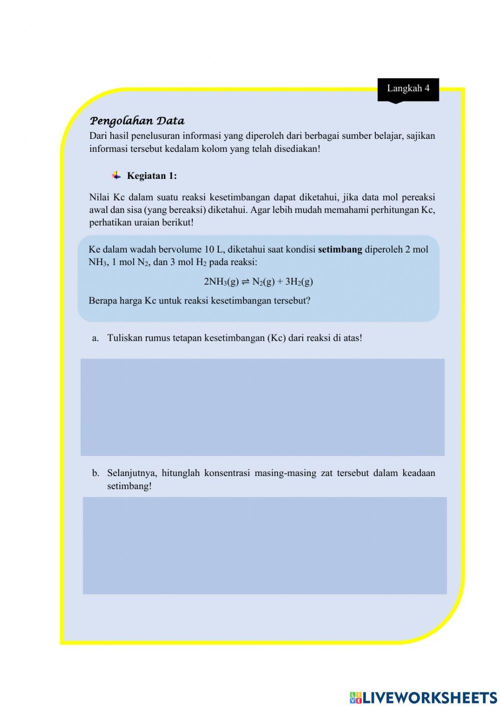 Kesetimbangan Kimia LKPD 02