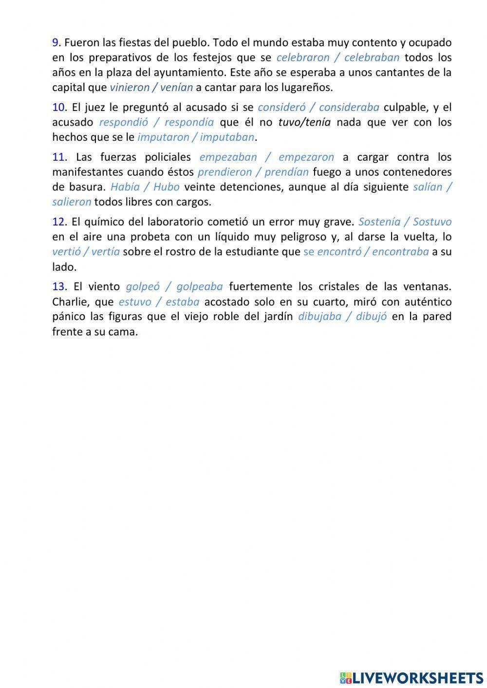 Hablemos del pasado.