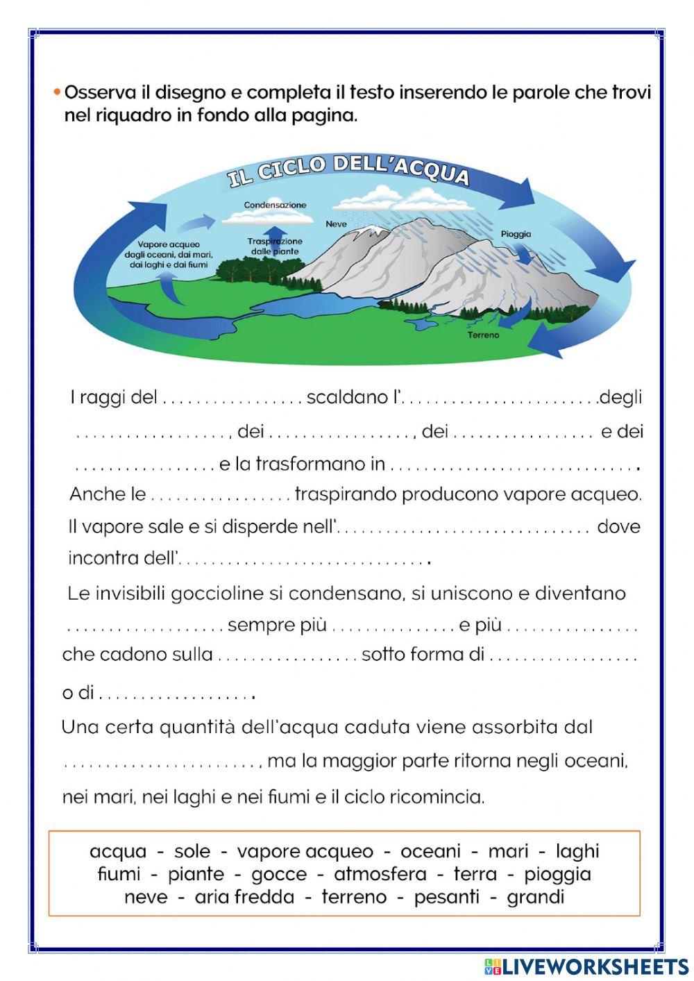 Il ciclo dell'acqua