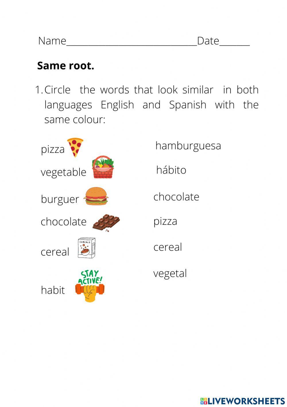 Comparisson between languages
