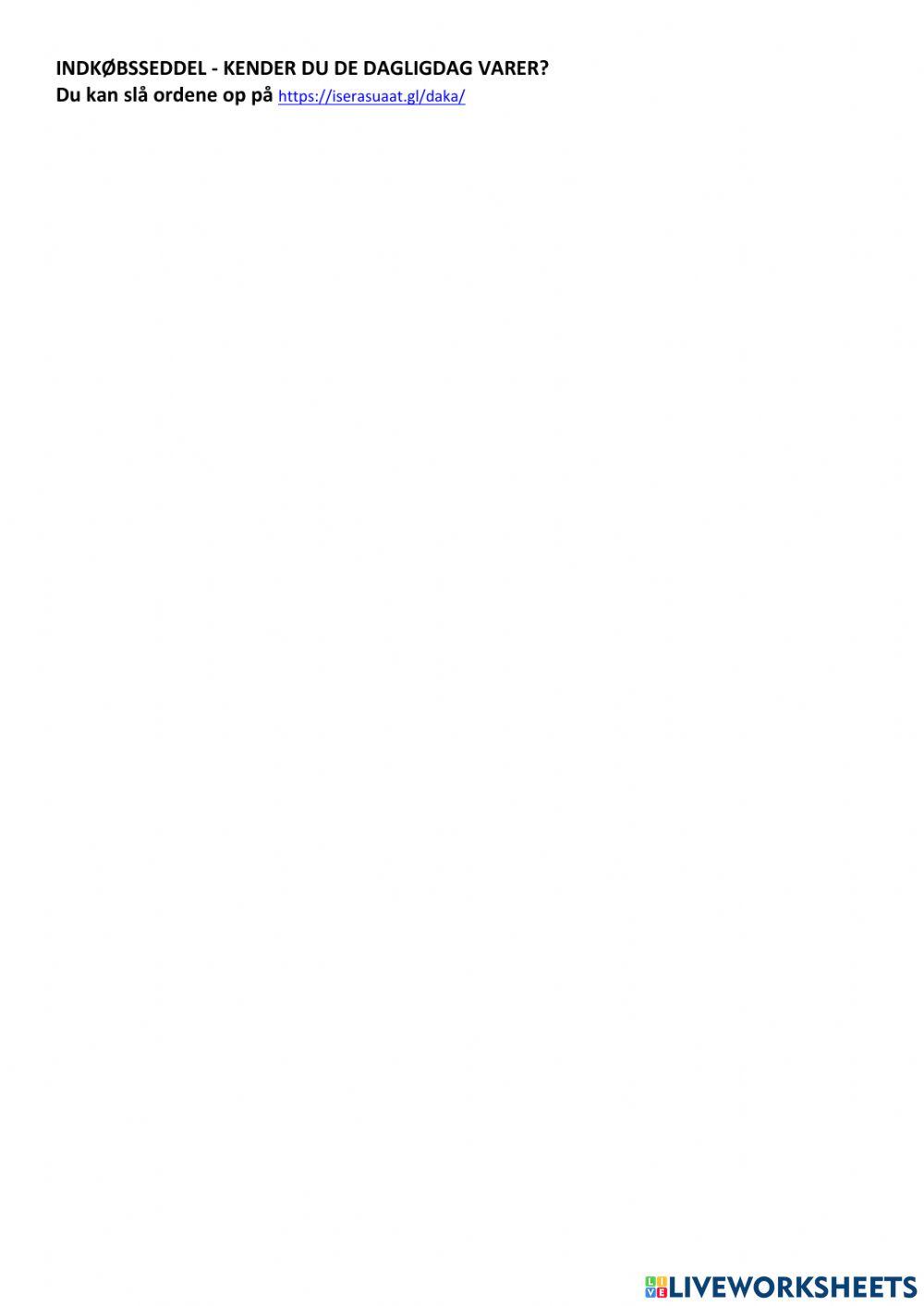 Nerisassat - Madvarer på grønlandsk