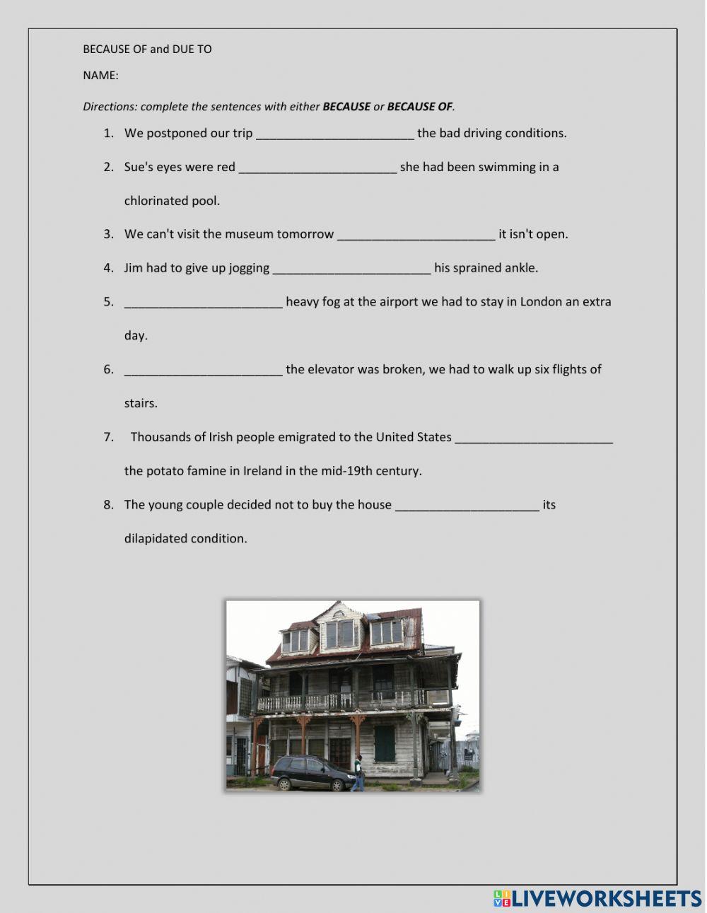 Because or Because of?