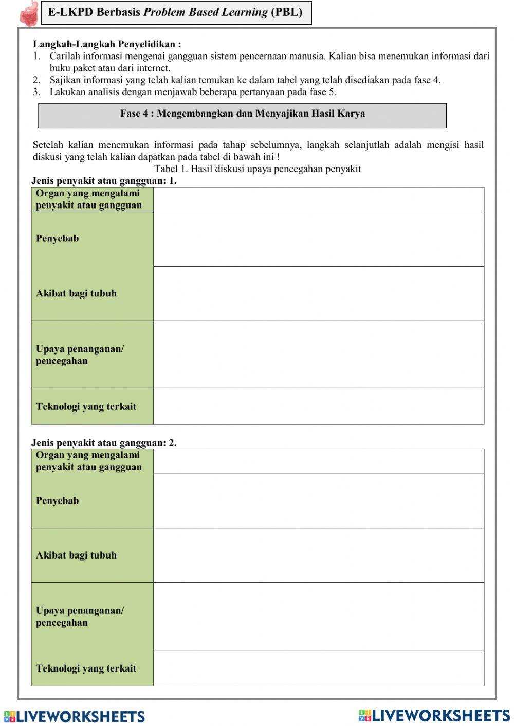 LKPD-Gangguan Sistem Pencernaan