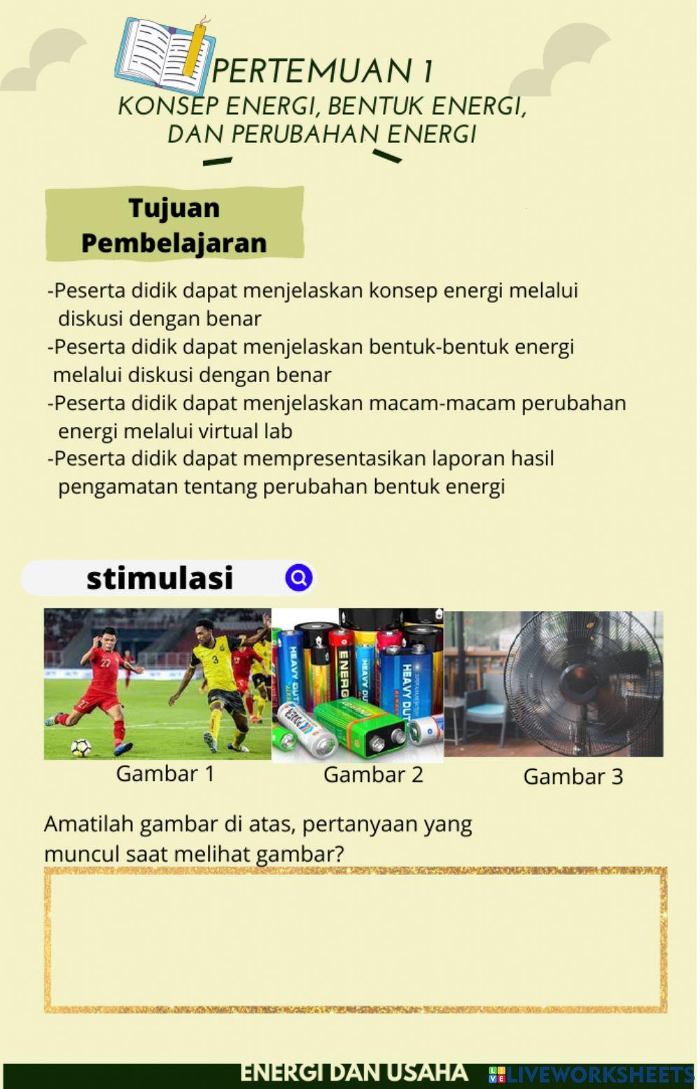 LKPD Energi dan Perubahannya