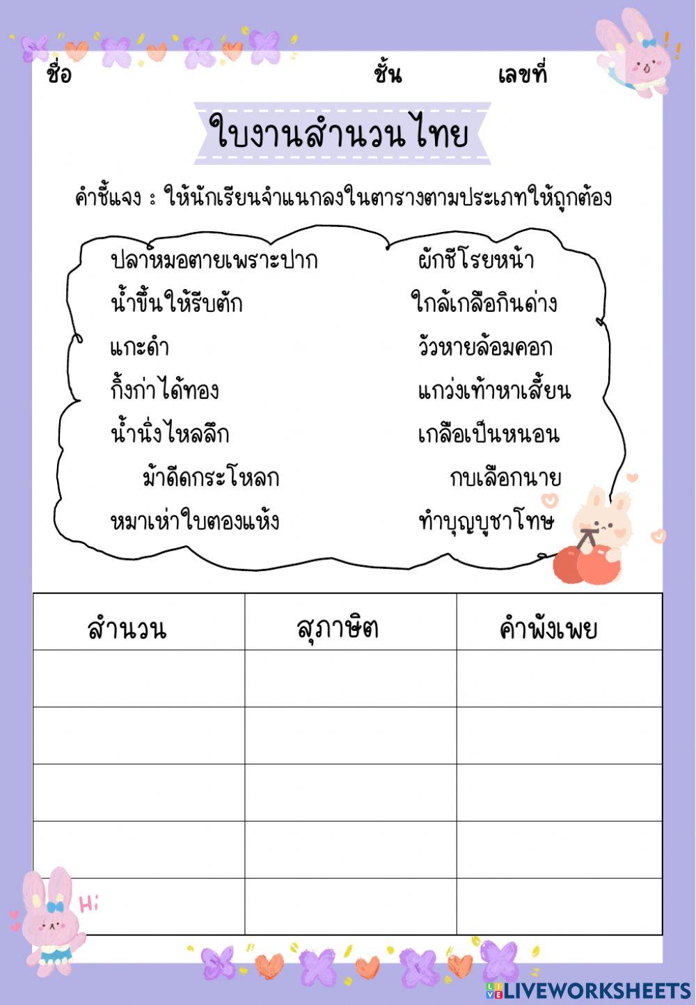 สำนวนไทย